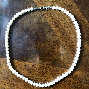 Peruvian freshwater pearl necklace.